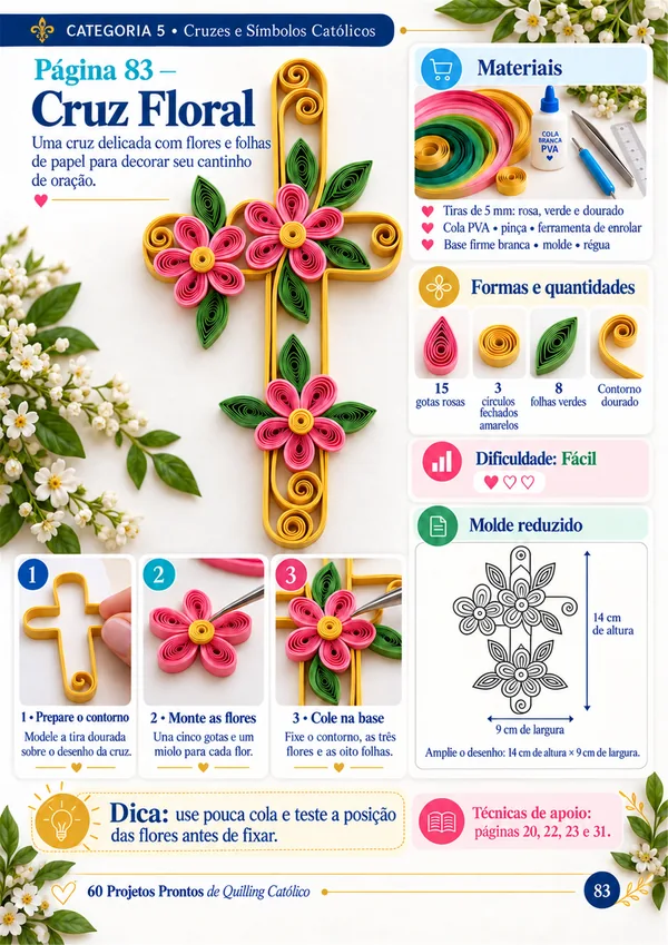 Página real do material: Cruz Floral